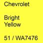 Preview: Chevrolet, Bright Yellow, 51 / WA7476.